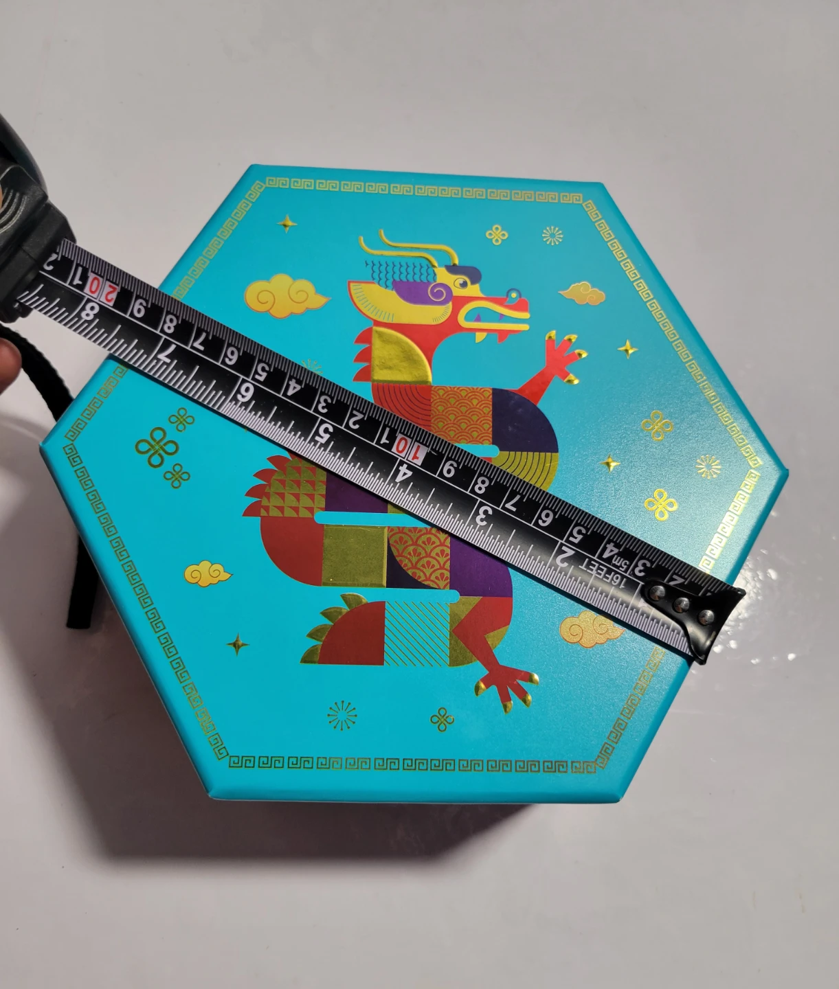 Brand new Hexagonal Gift EMPTY Box with Dragon Design - photo 4