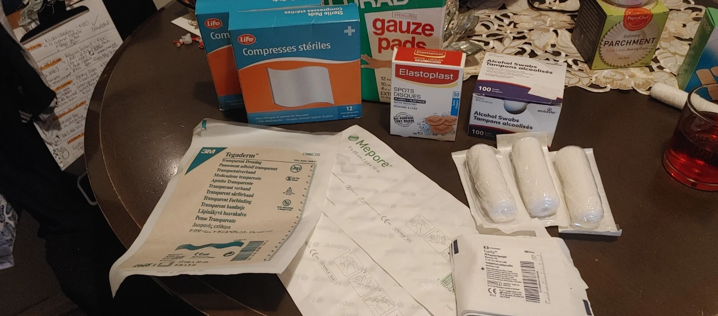 3M Tegaderm Transparent Dressing and other first aid supplies