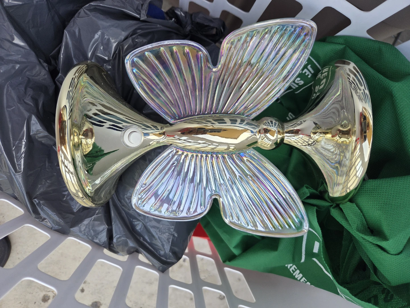 Gold Butterfly Candlestick Holder - photo 2