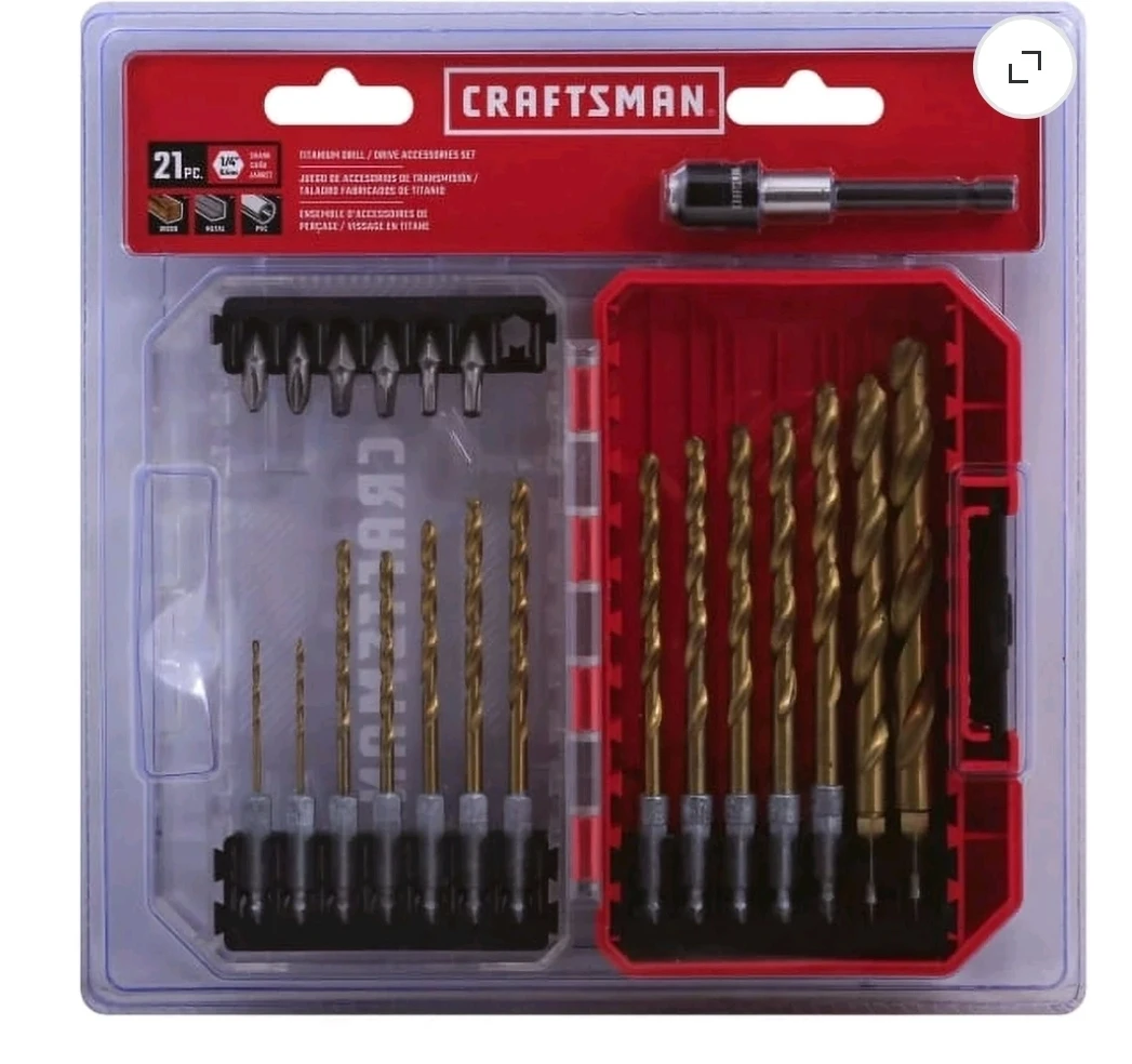 Craftsman 21 Pc. Titanium Drill and Driver Accessories Set