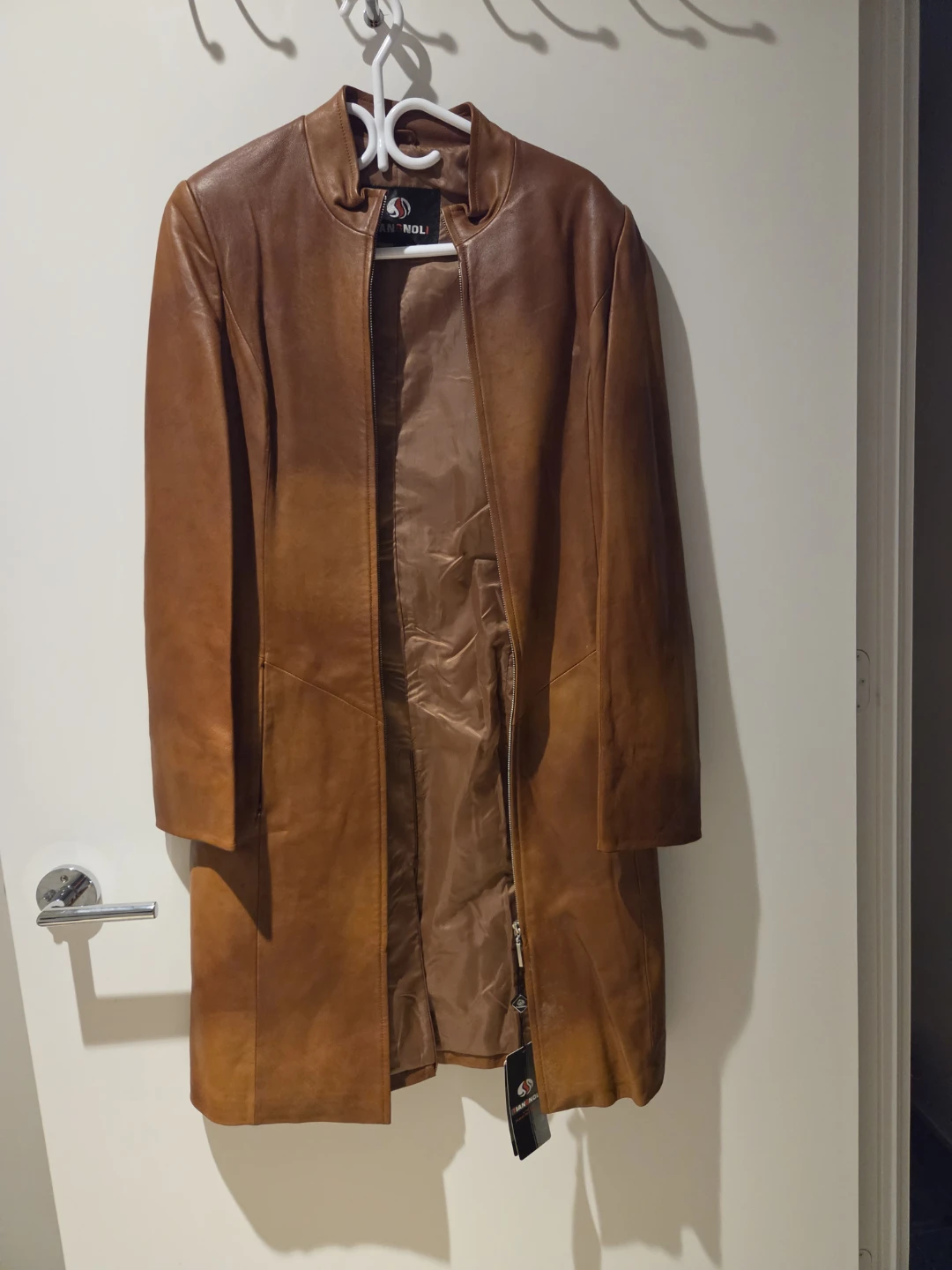 TIANOLI Brown Leather Jacket - photo 3