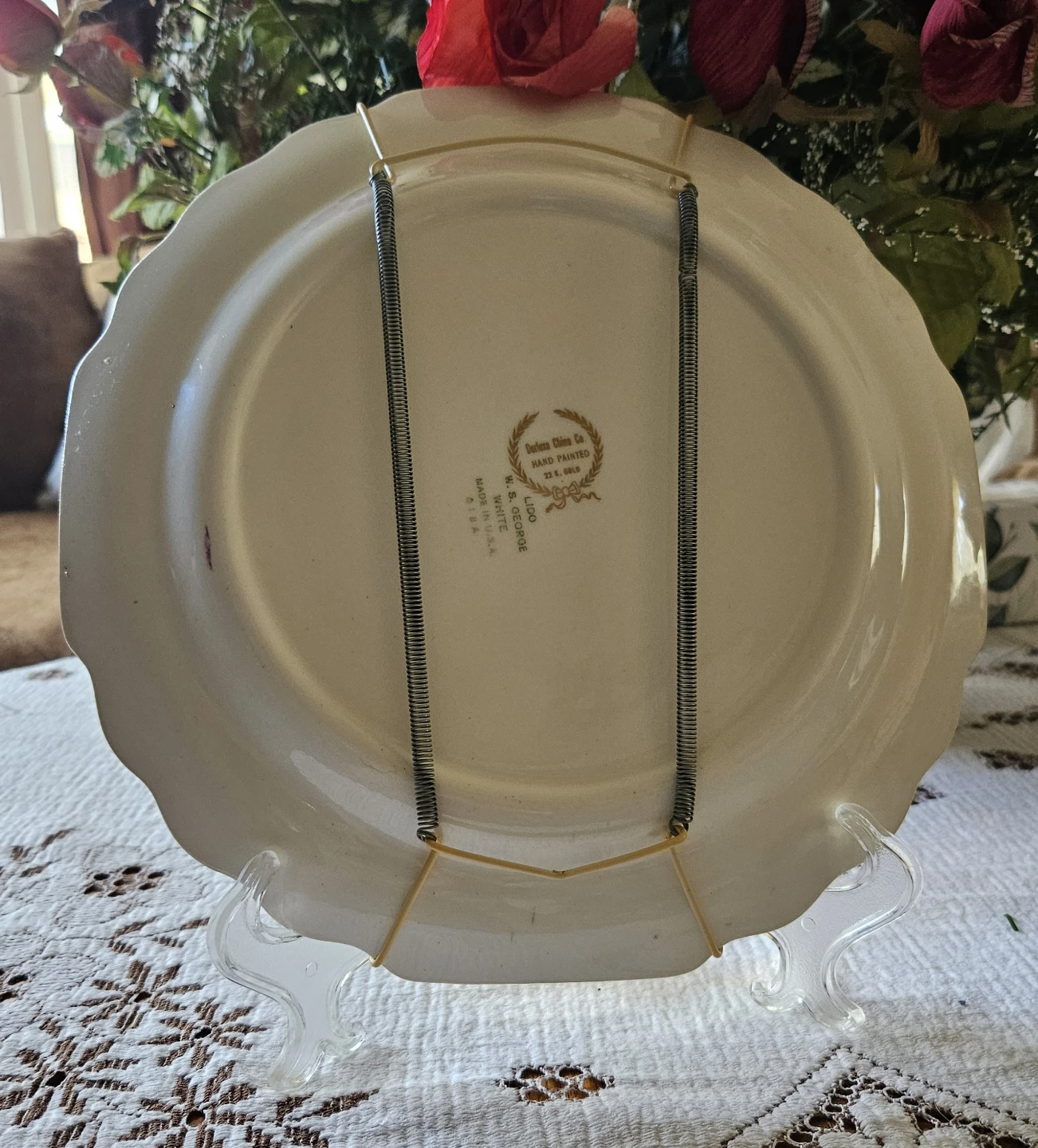 Vintage 1936 W.S. George LIDO Dinner Plate, Darlene China Co. - photo 5