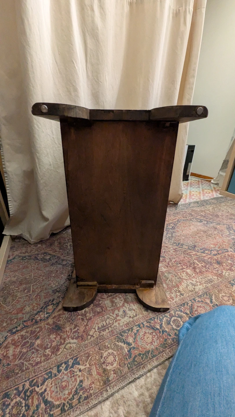 Vintage Vanity Desk with Round Mirror - photo 3