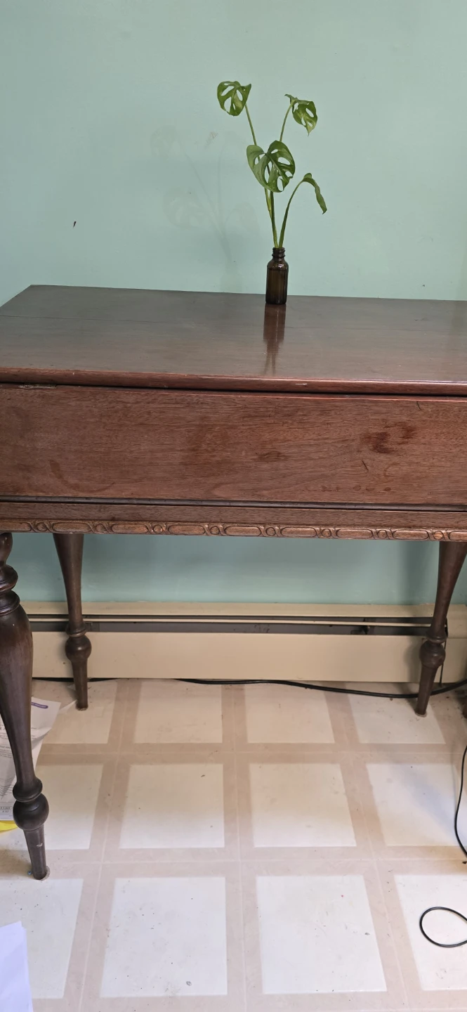 Antique Wooden  Desk with Shelves