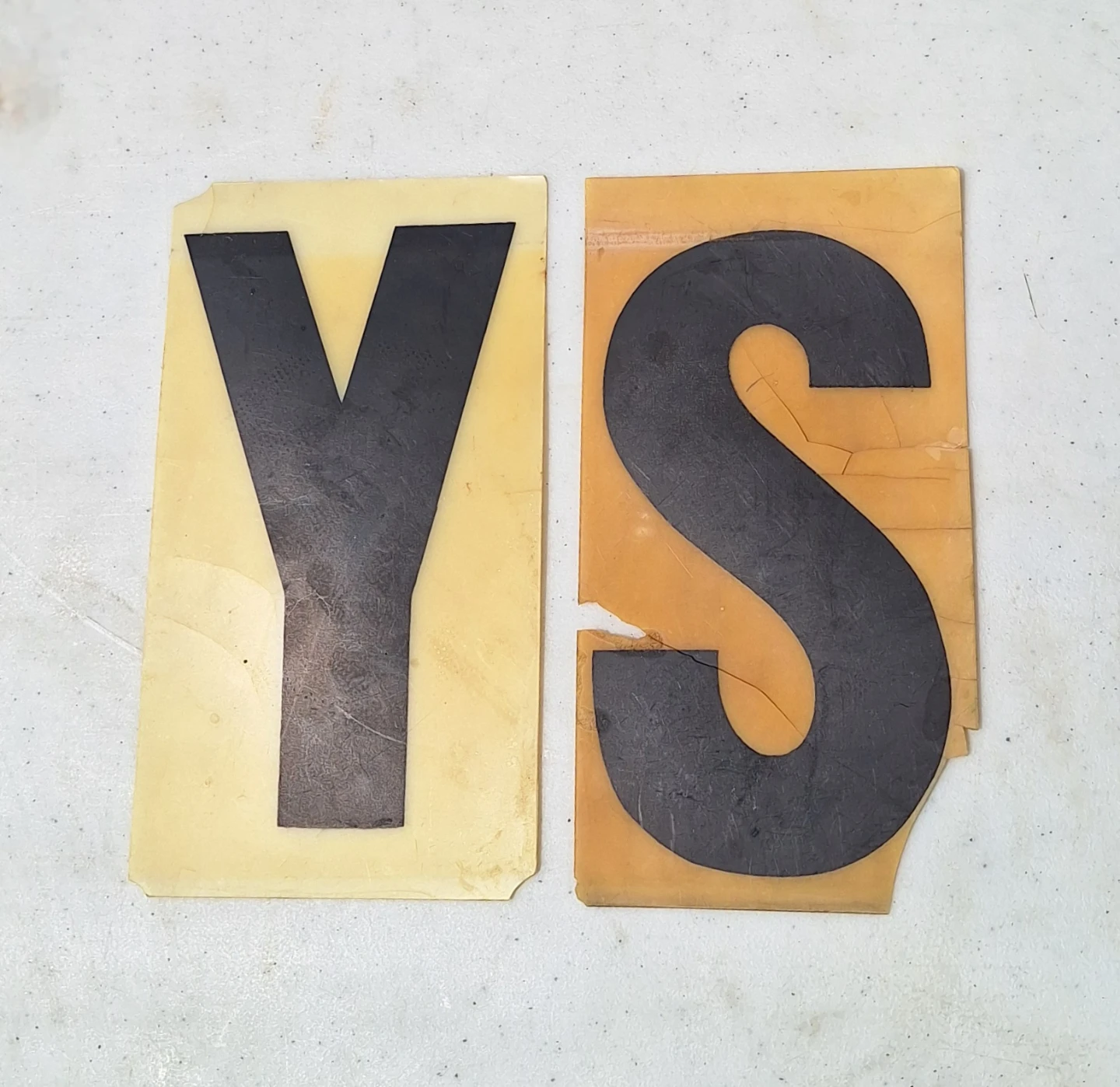 Vintage YS Letter Signs #freecycle