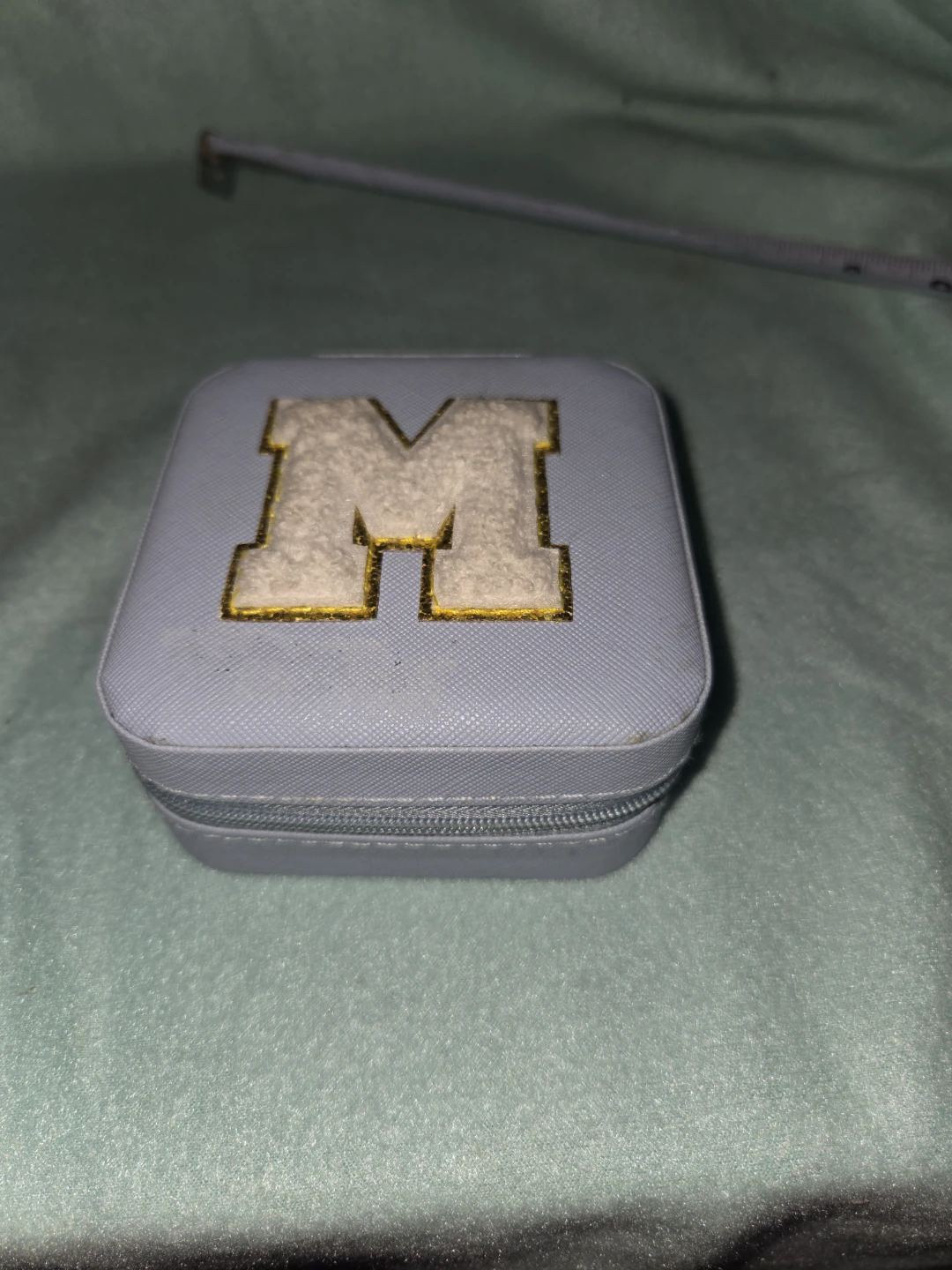Light Blue "M" Jewelry Travel Box - photo 2