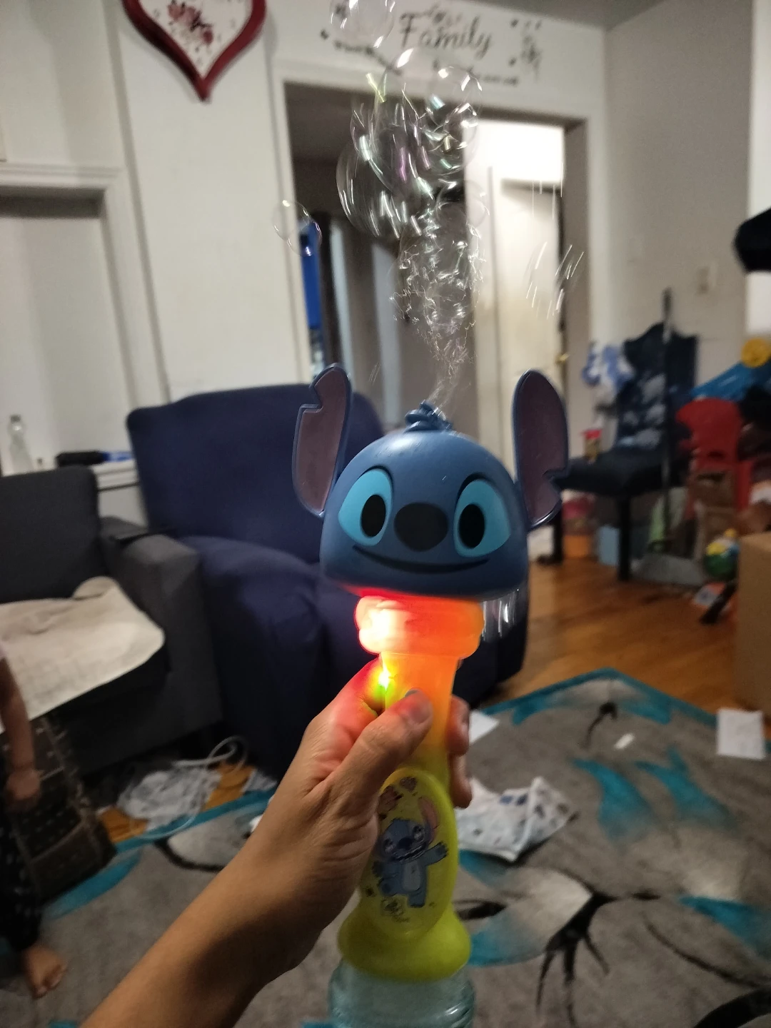 Disney Stitch Bubble Machine with Bubble Solution - photo 2