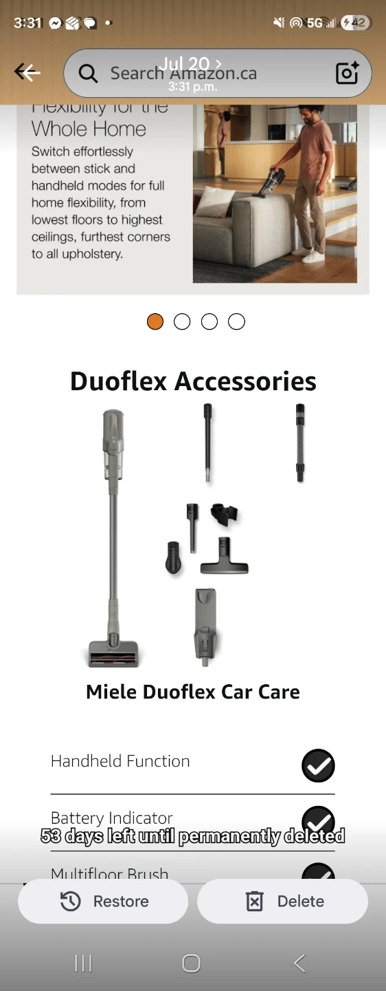 Miele Duoflex Car Care Stick Vacuum - photo 2