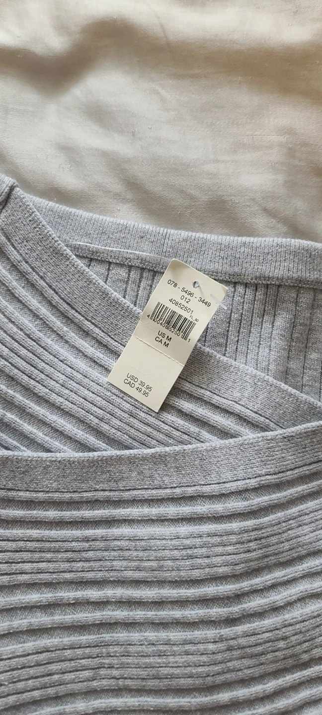 Aerie Grey Ribbed Off-the-Shoulder Crop Top - photo 4