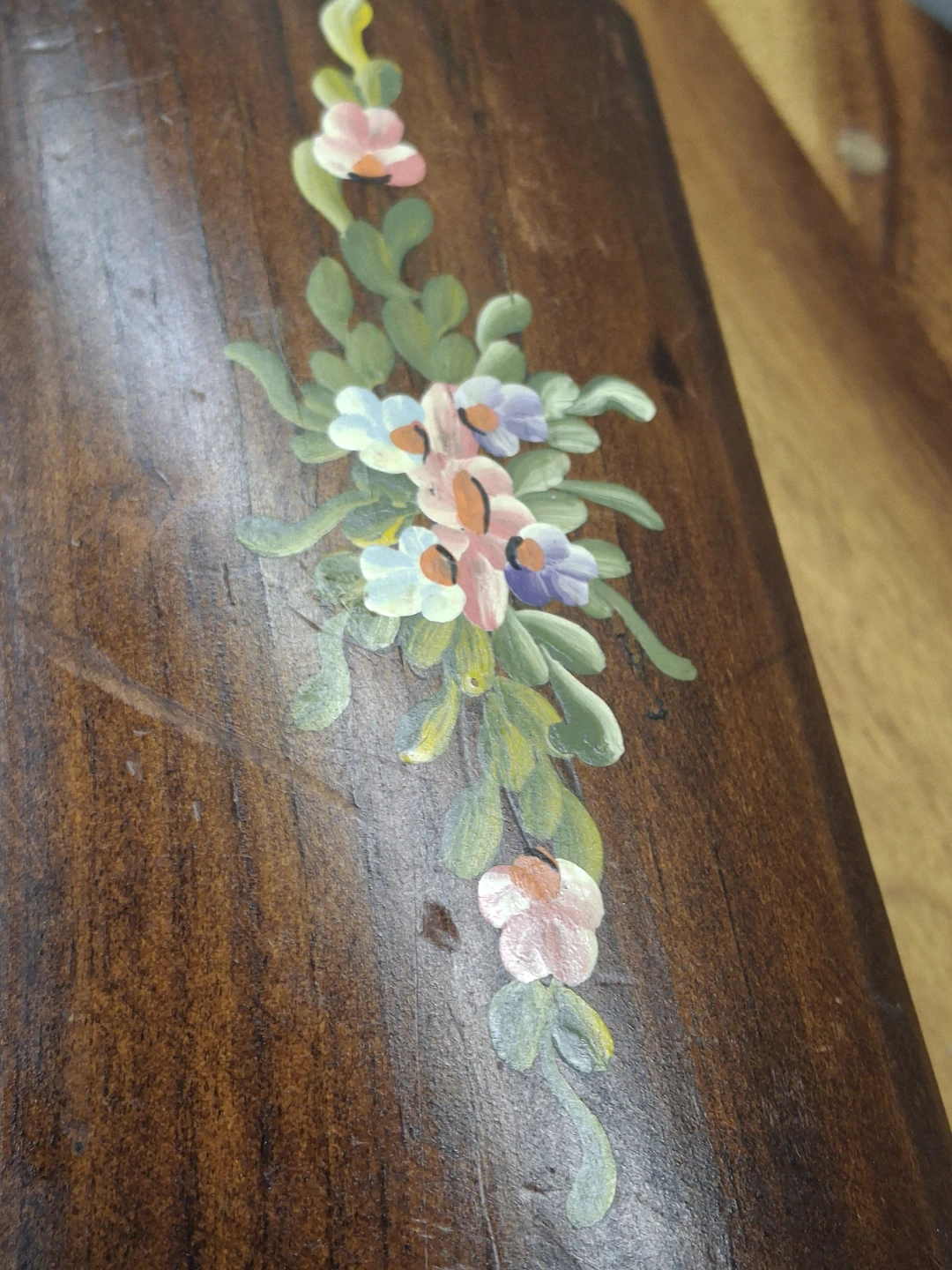 Vintage Wooden  Box Hand-Painted - photo 5