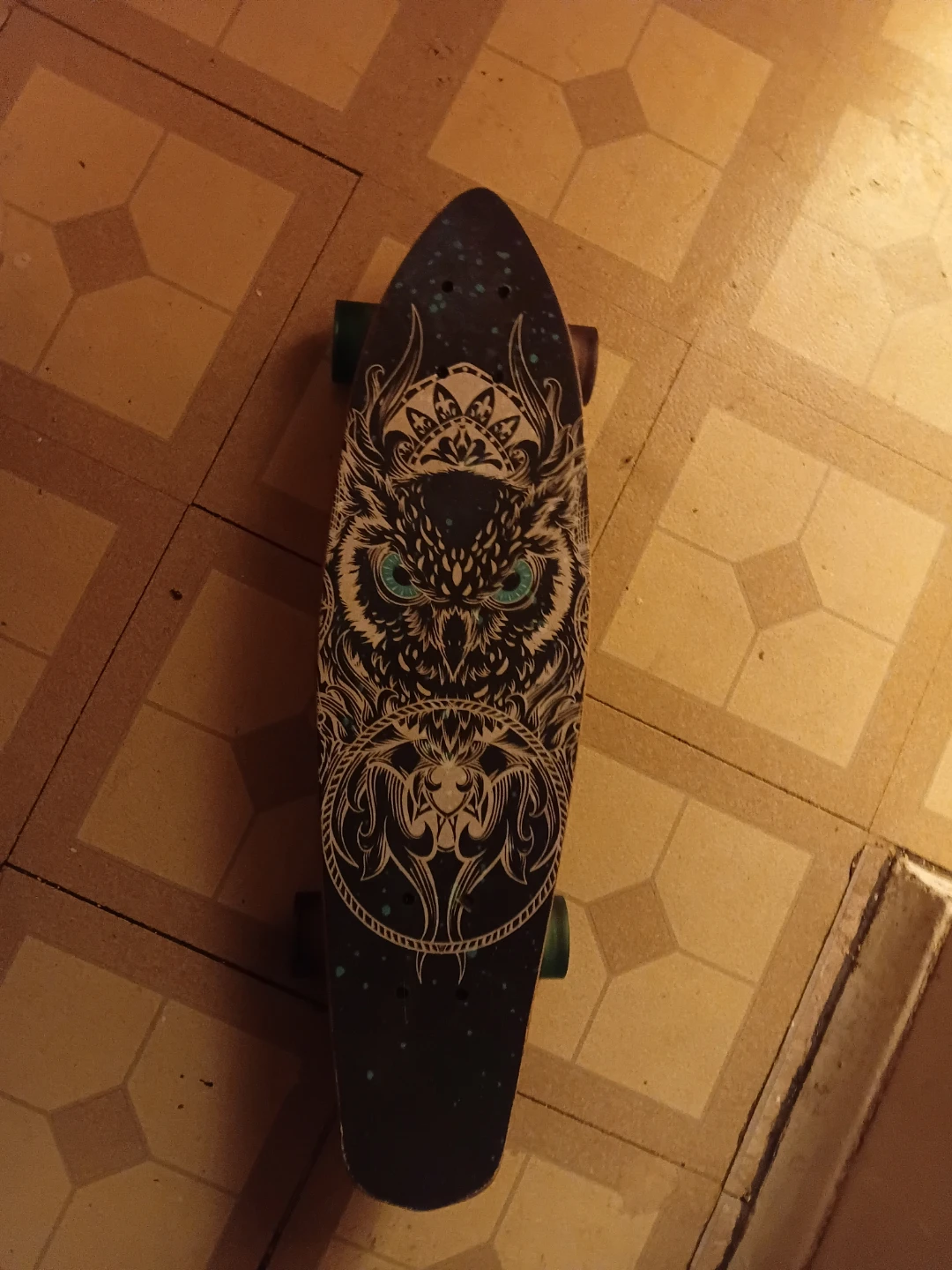 Owl Design Longboard Skateboard - photo 2