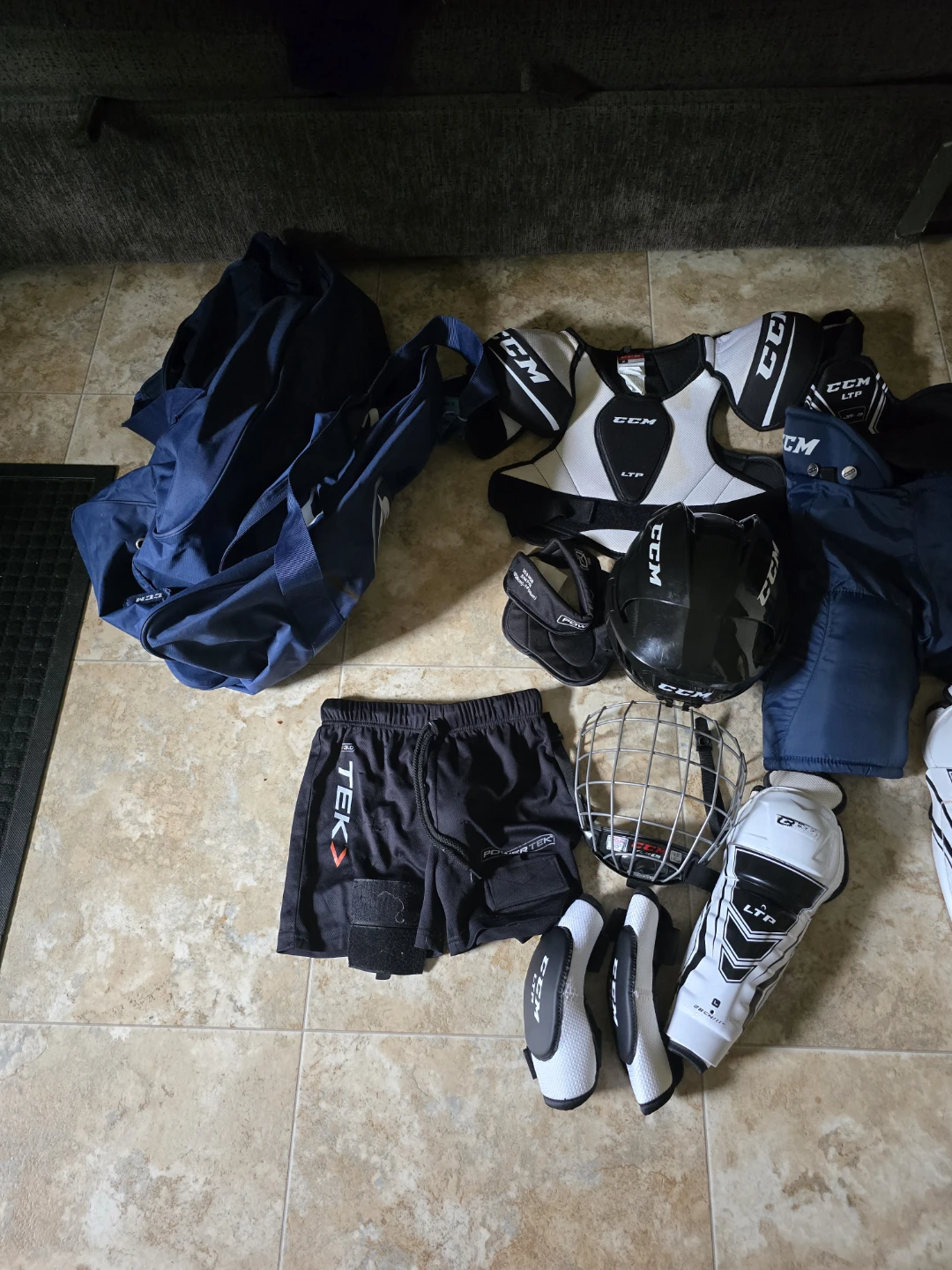 CCM Jr Boys hockey gear set (no skates)