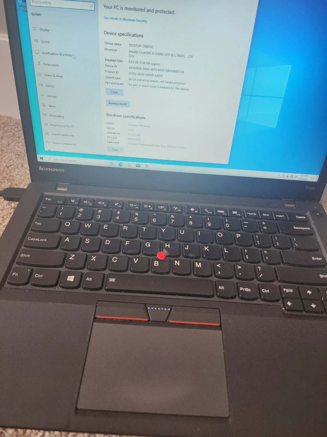 Lenovo ThinkPad T450s Laptop