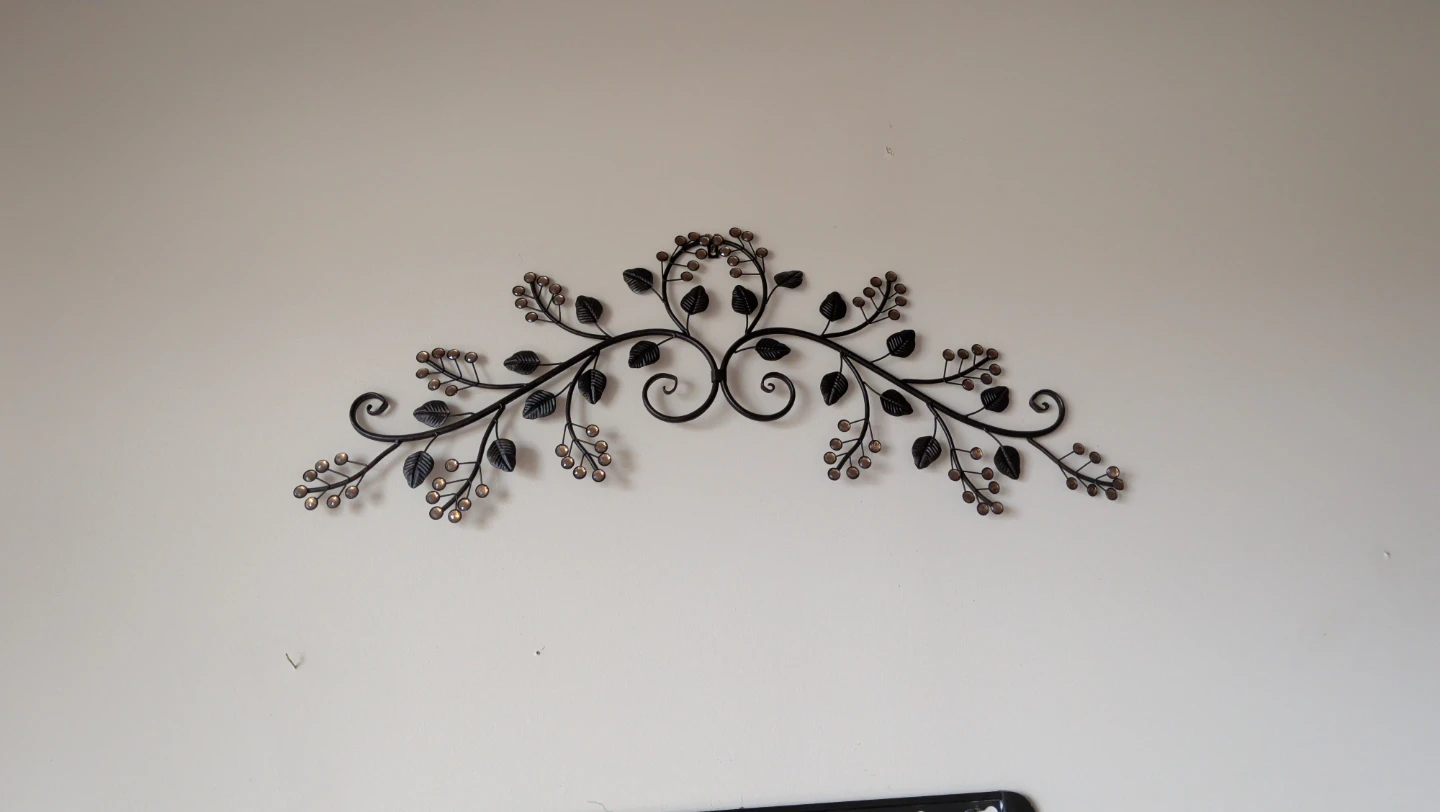 Metal Wall Decor Branch with Berries