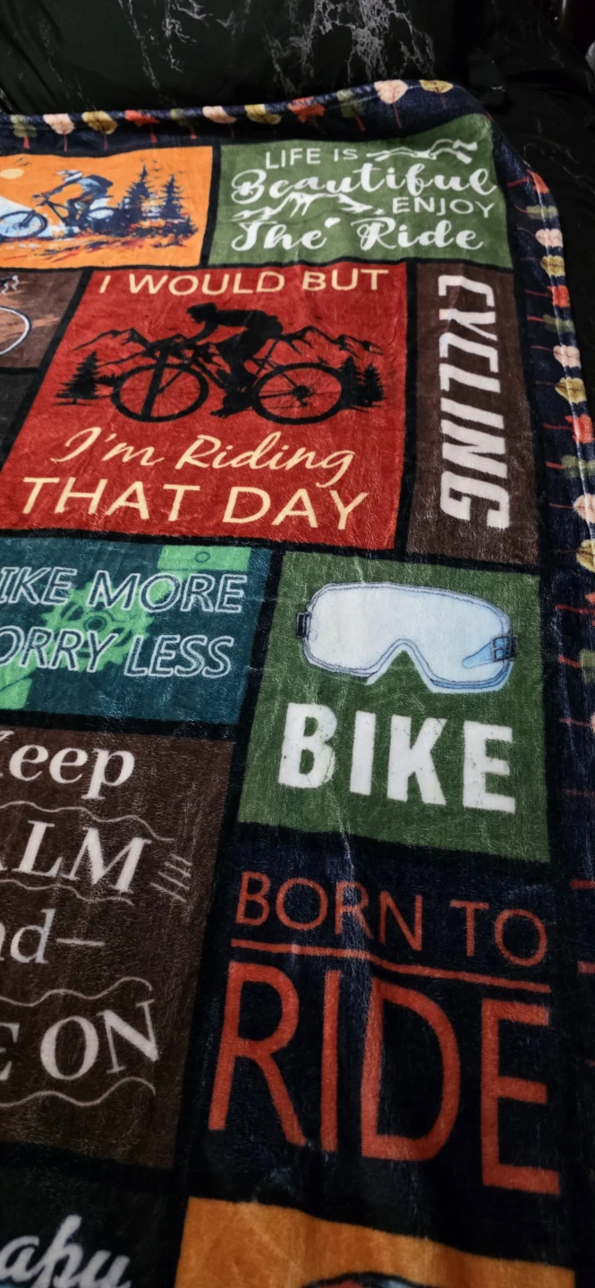 Bicycle Themed Fleece Blanket - photo 4