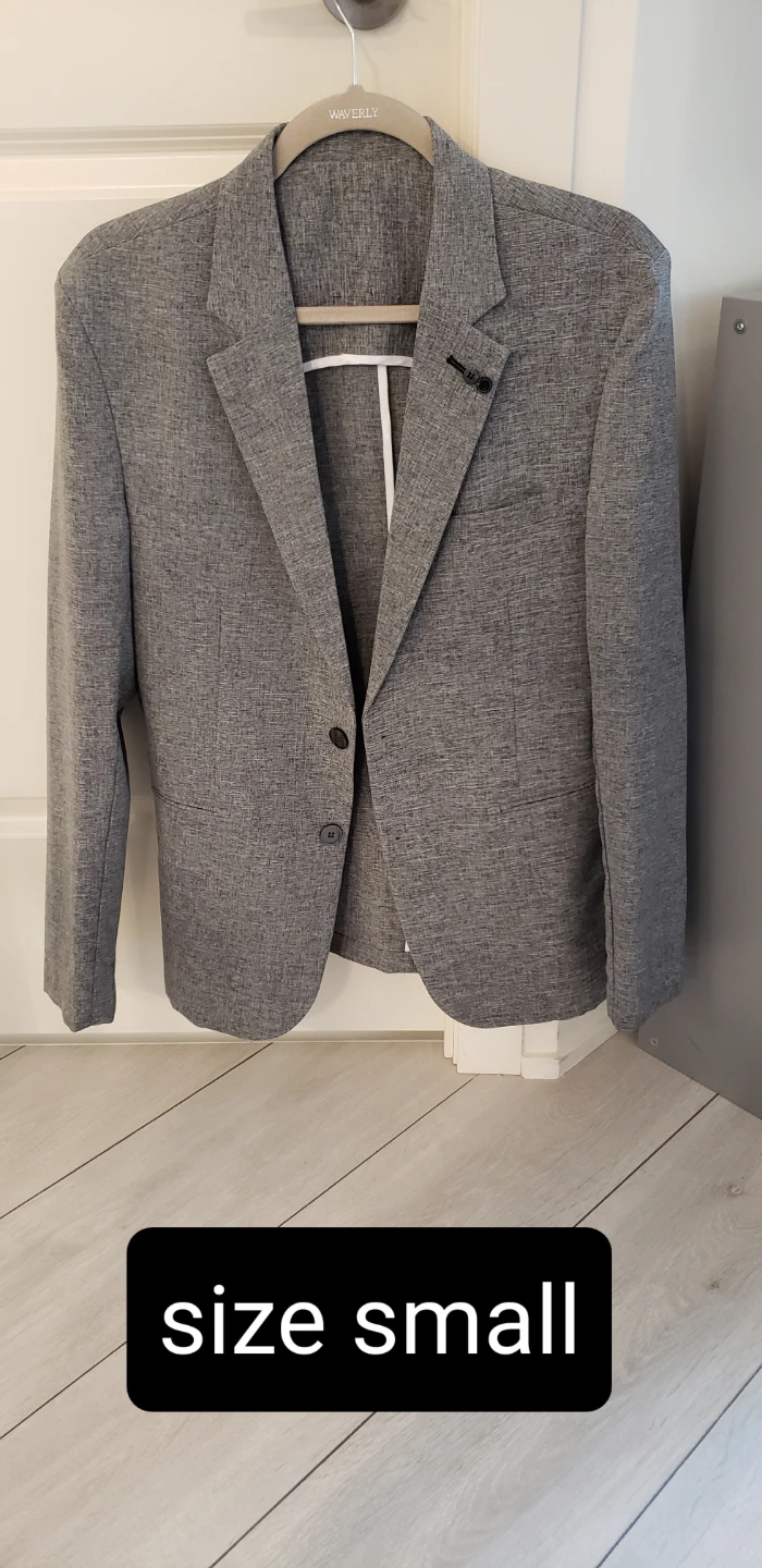 Grey Textured Blazer - Size Small