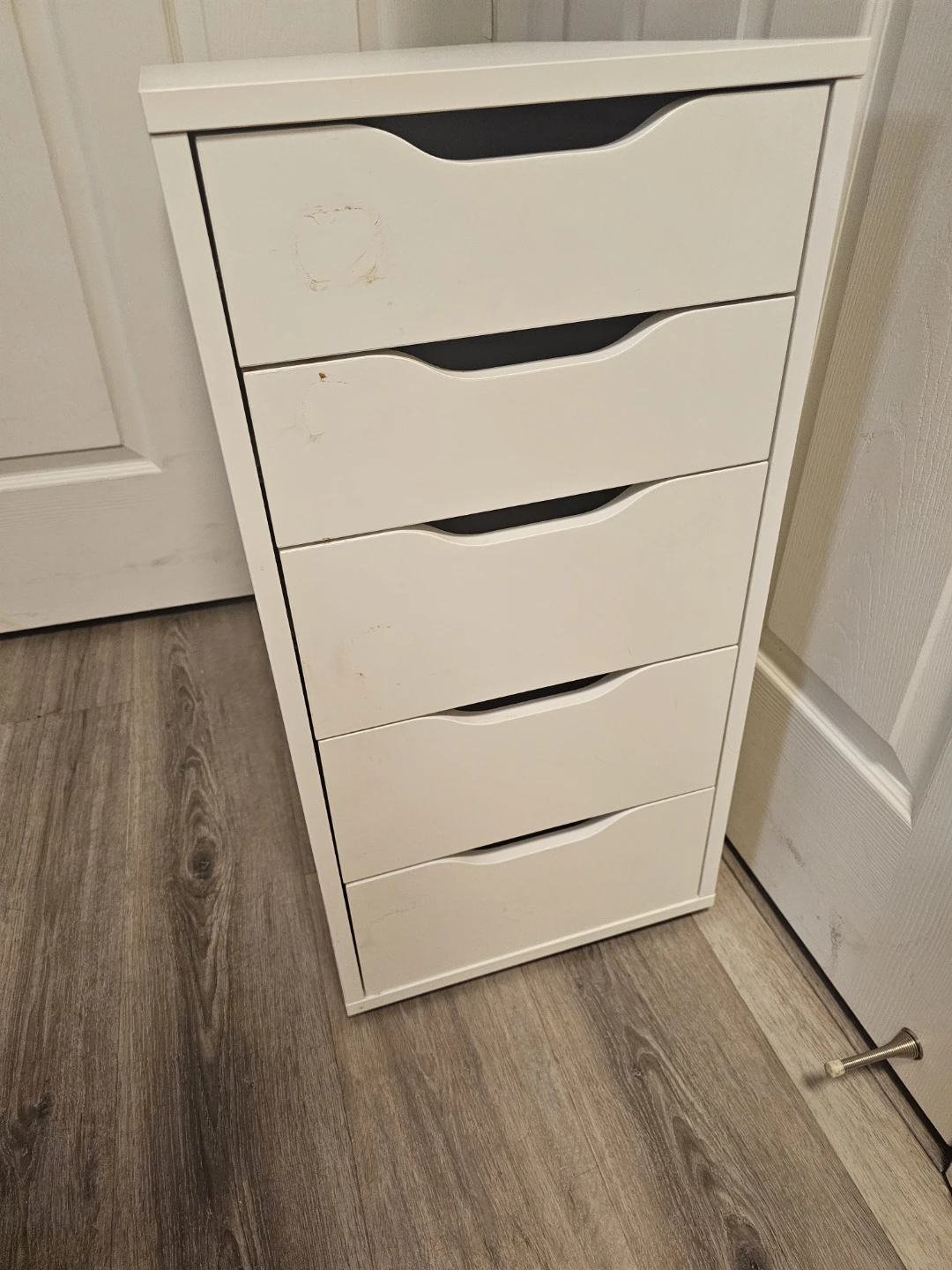 Ikea Alex White 5-Drawer heavy wood Storage Unit