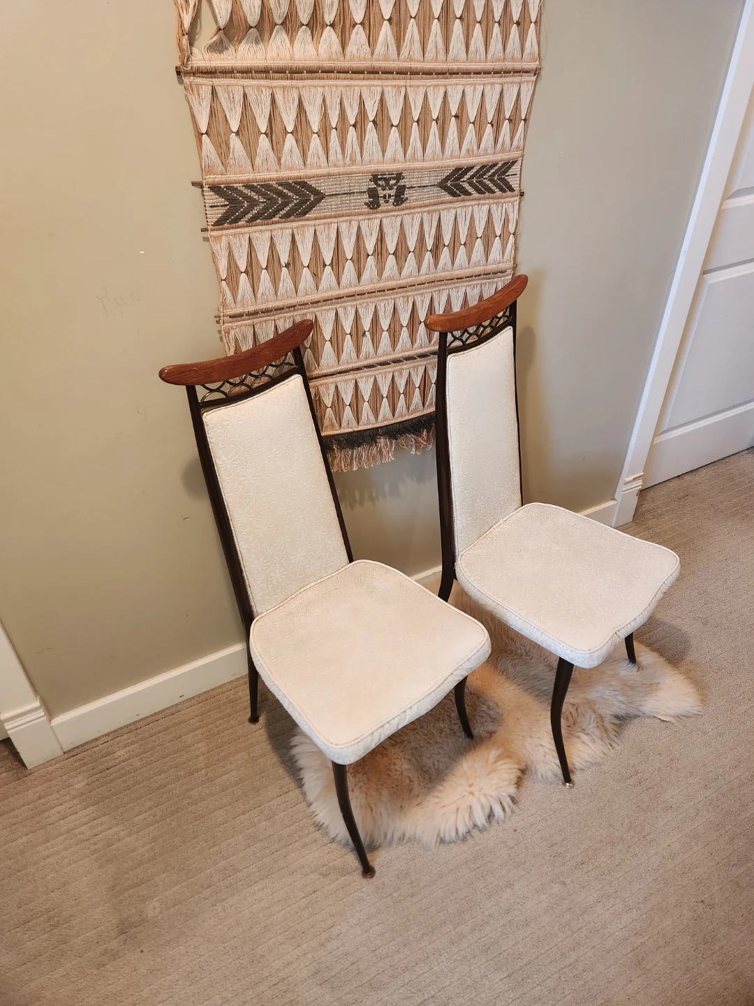 Pair of MID CENTURY Accent OR dining Chairs