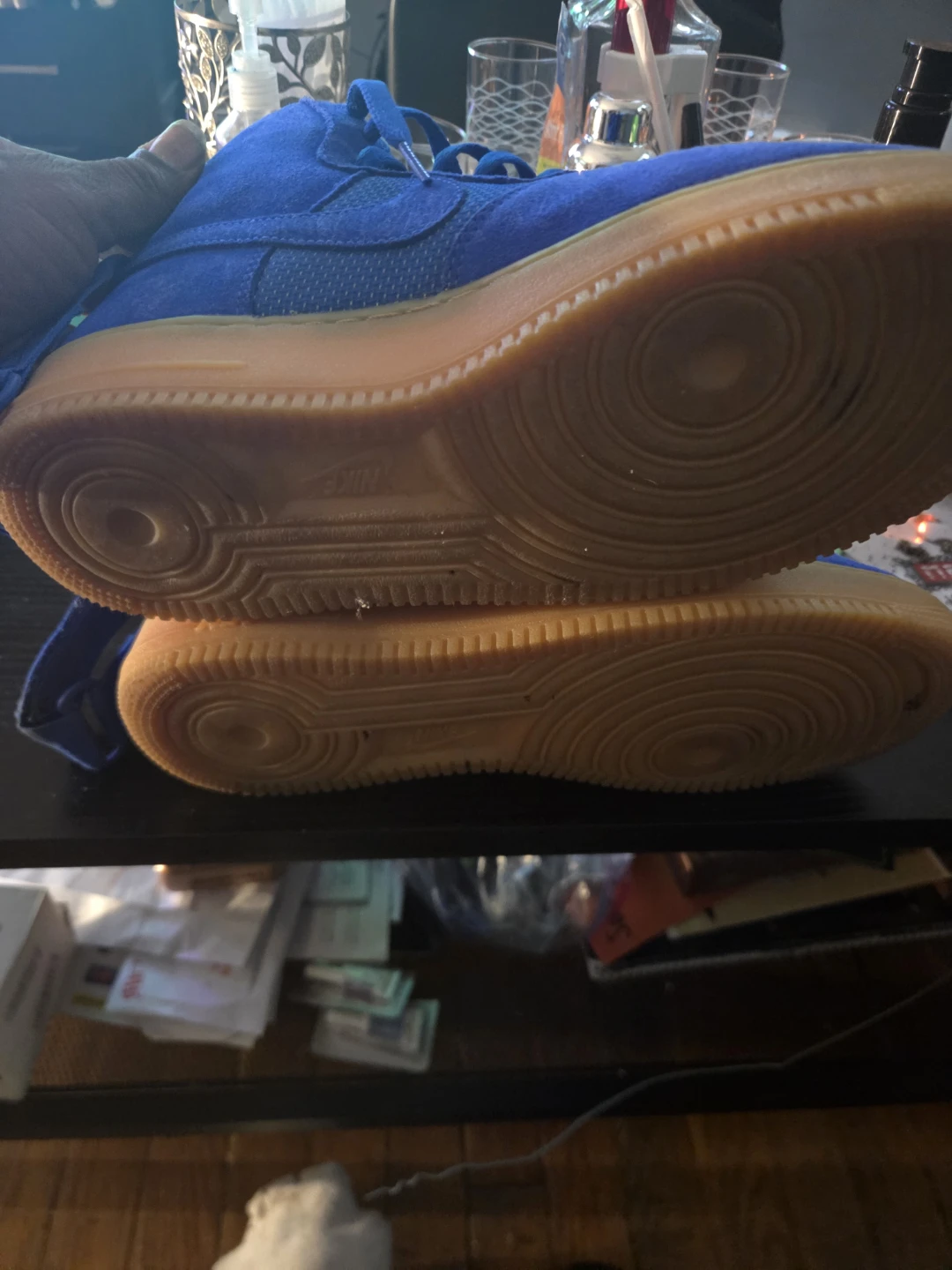 Nike Air Force 1 High Royal Blue Suede Gum Sole - photo 4