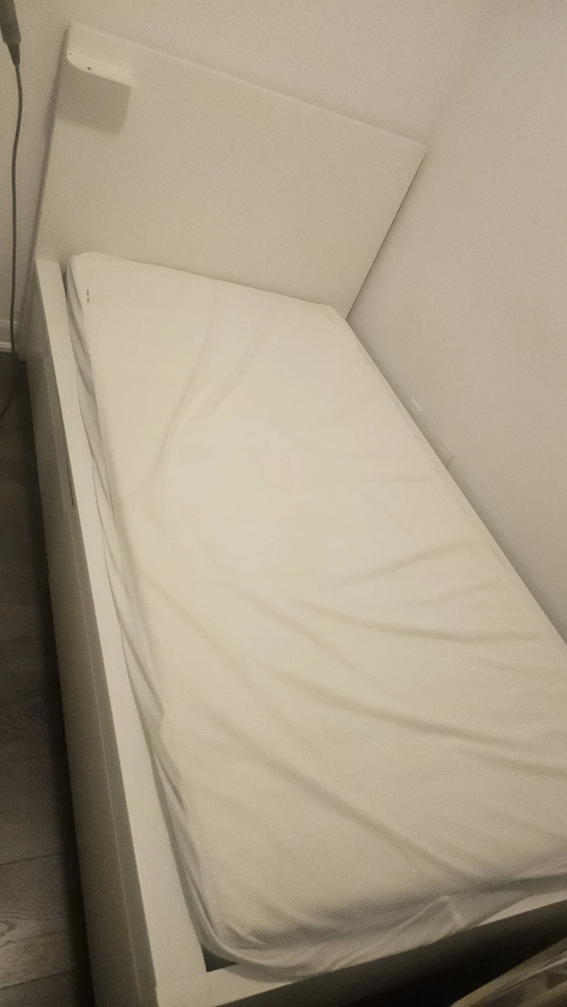 IKEA MALM Twin Bed Frame with Storage Boxes - White - photo 2