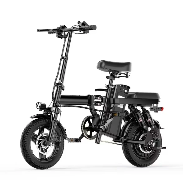 Black Folding Electric Bike