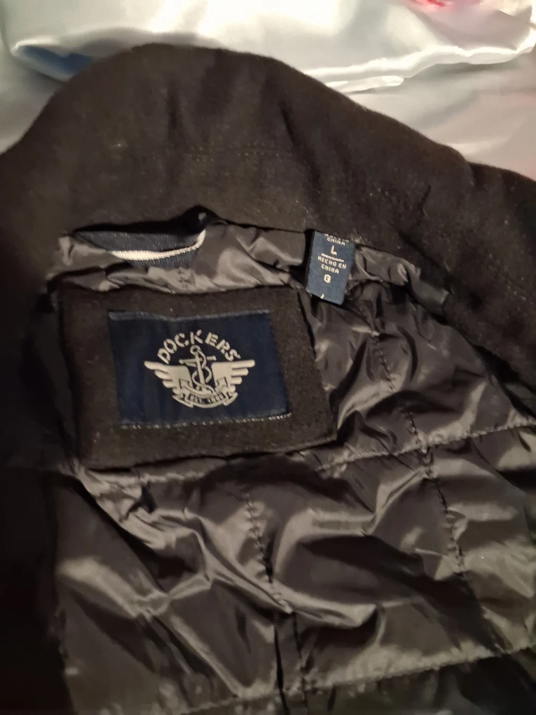 Dockers Black Wool Blend Button Up Jacket - photo 2