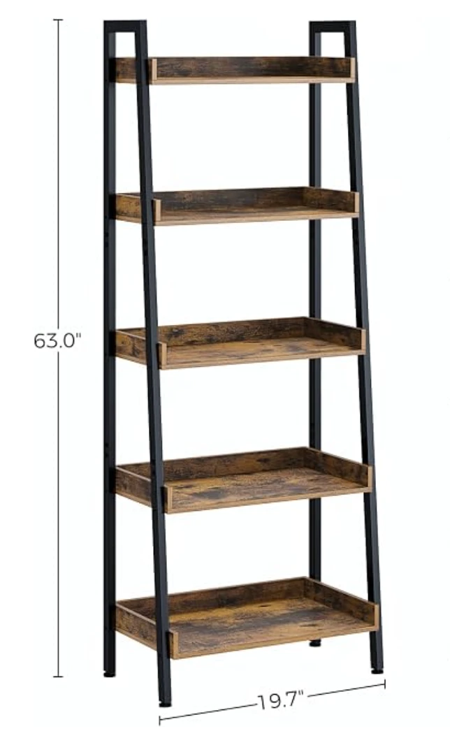Ladder Shelf 5-Tier Bookshelf - photo 2