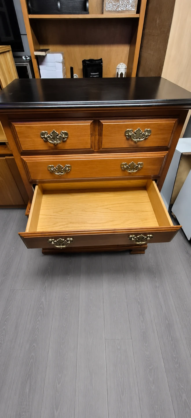 Wooden Dresser with Black Top - photo 4