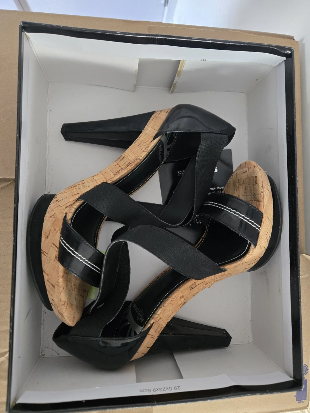Black Wedge Sandals