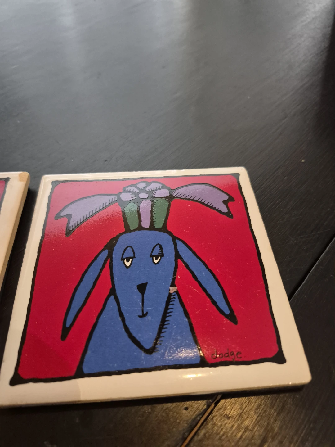Vintage Ceramic Coasters - Pair - photo 3