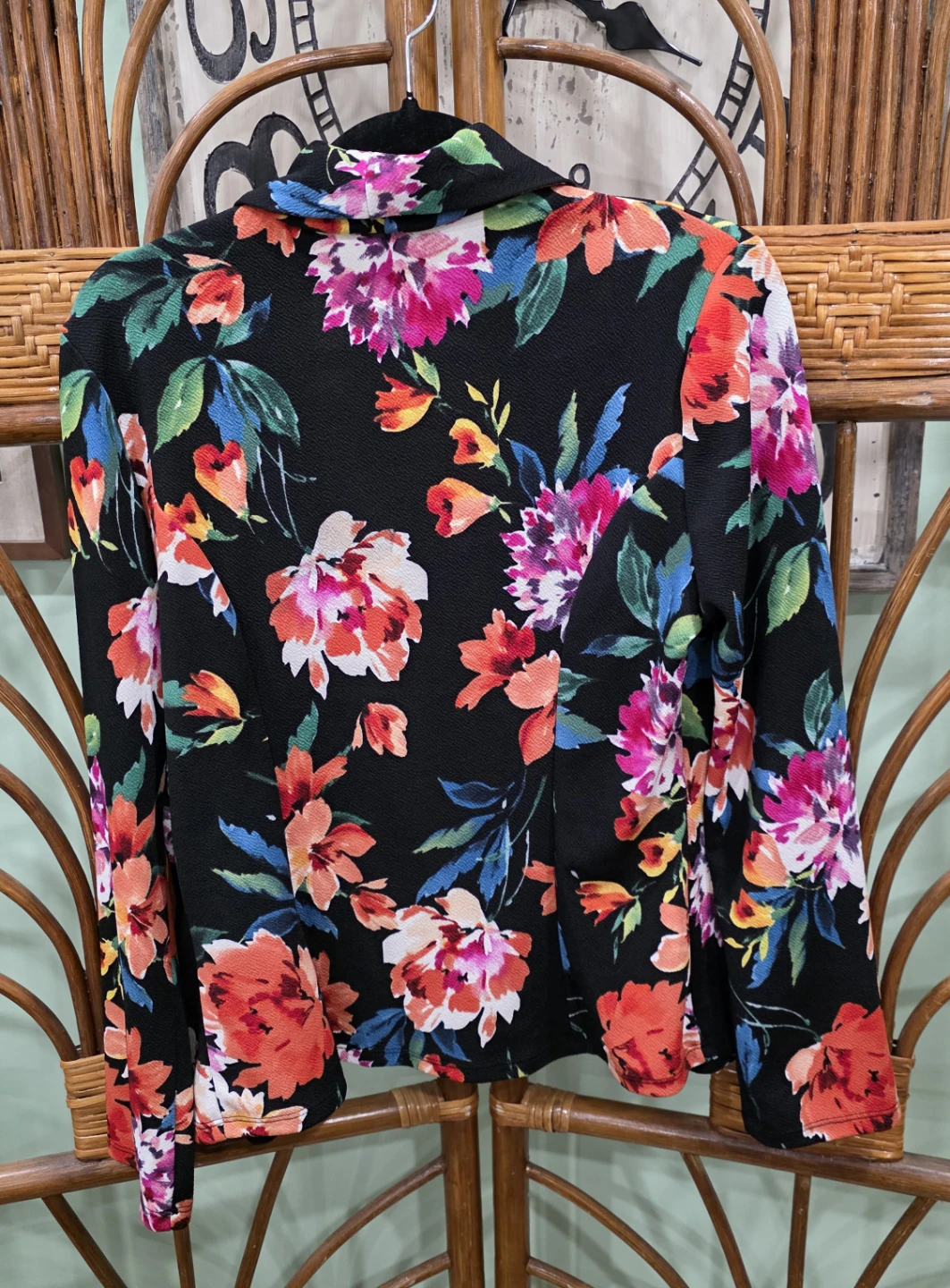 Black Floral Blazer - MOA Collection - photo 2