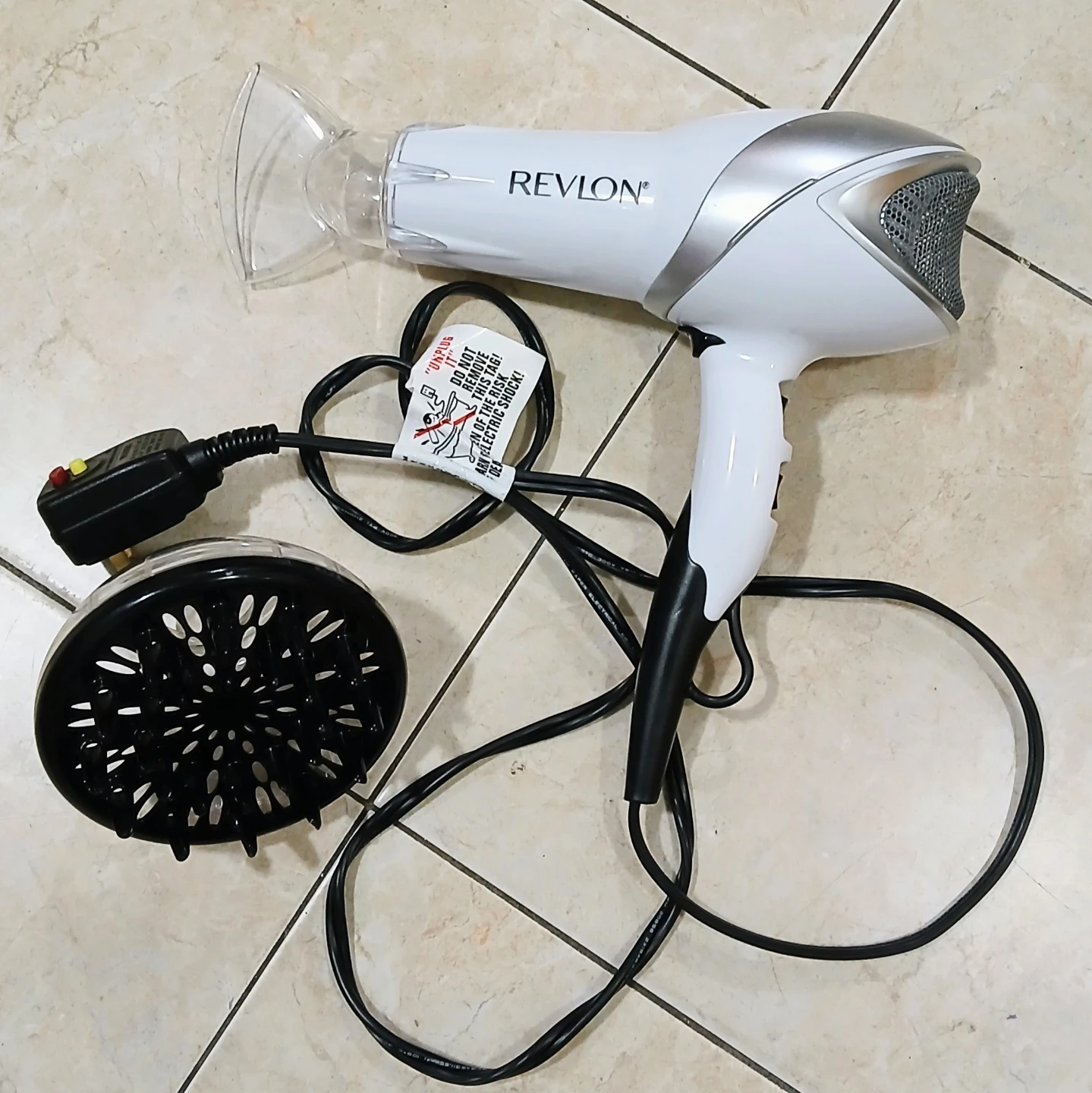 Revlon Hair Dryer with Diffuser and Concentrator Nozzle