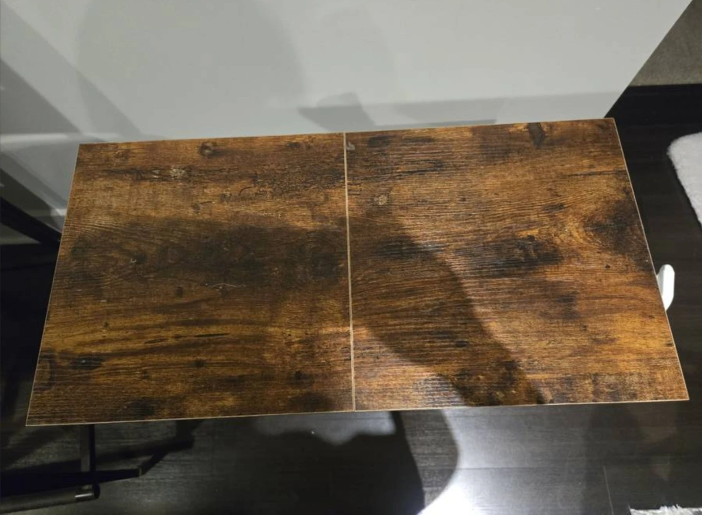 Rustic Wood Side Table with Shelves - photo 3