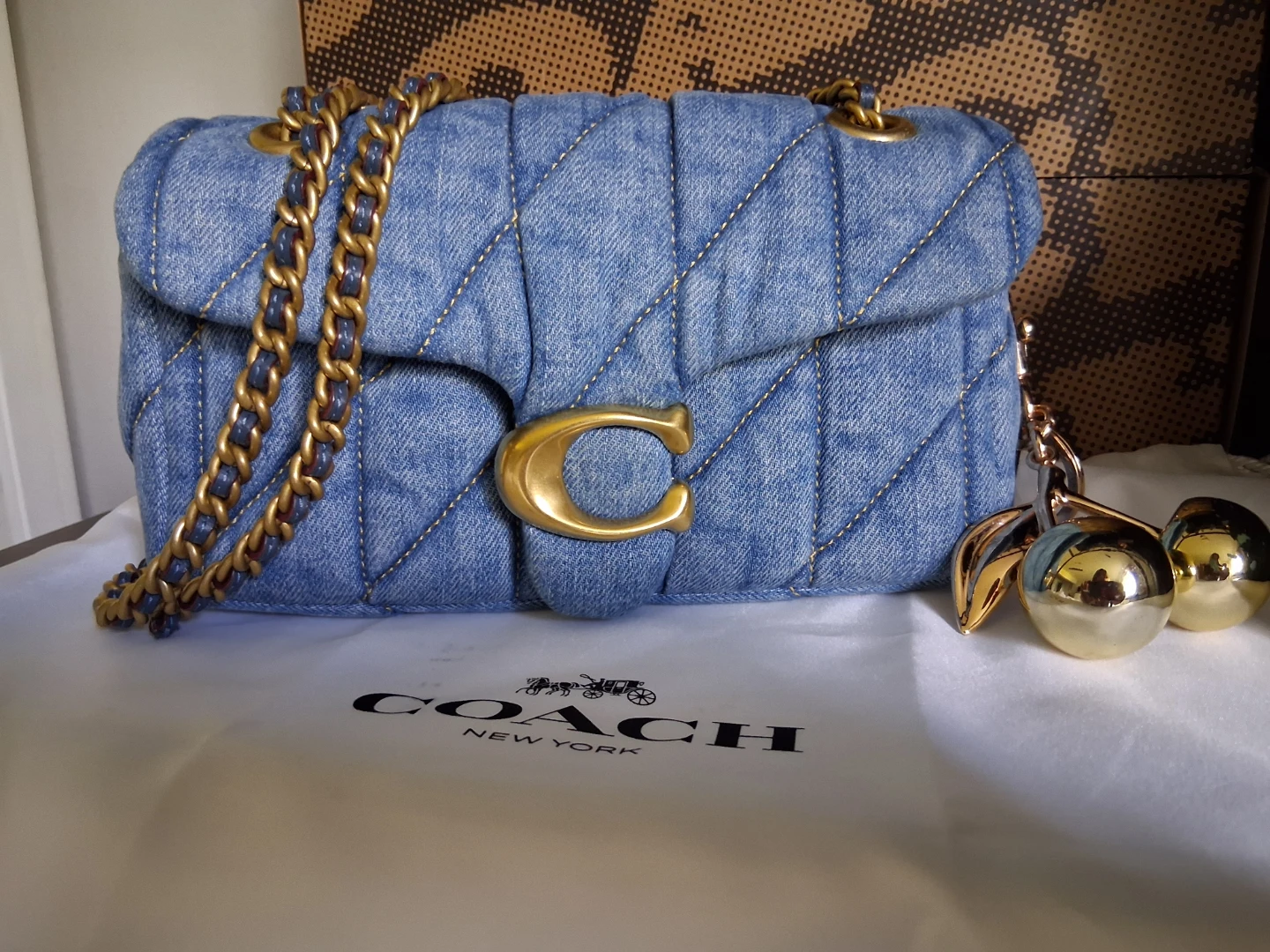 Coach denim tabby 20