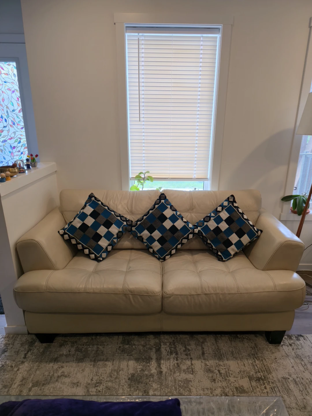 2 seater and 3 seater leather Couch