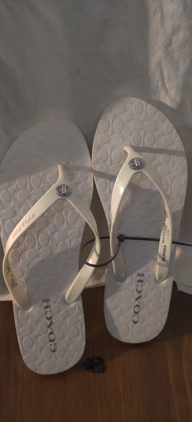 COACH White Flip Flops - Size 39 - photo 2