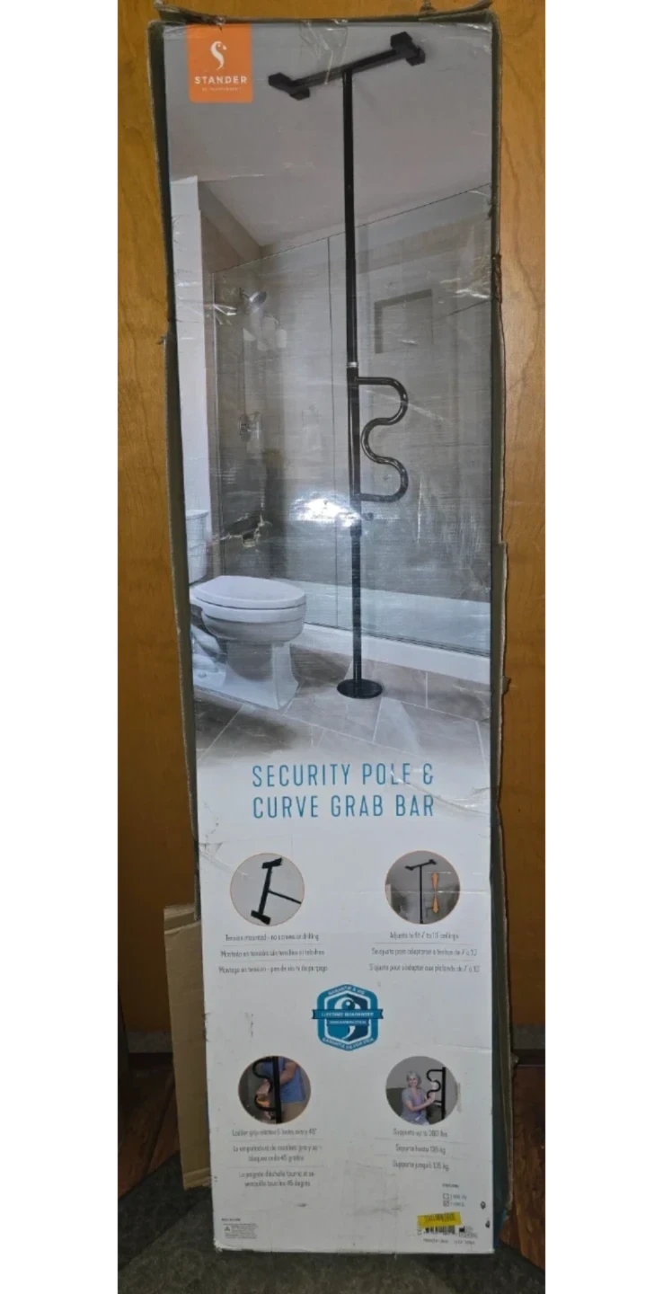 Stander Security Pole & Curve Grab Bar