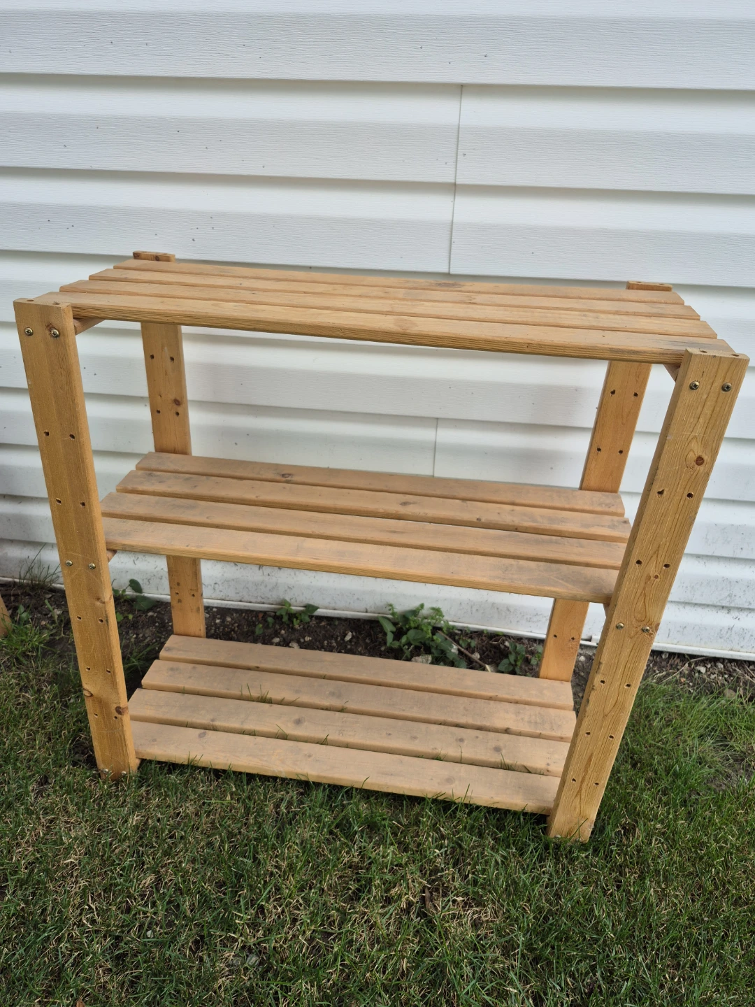 3 Tier Wooden Shelving Unit - photo 2