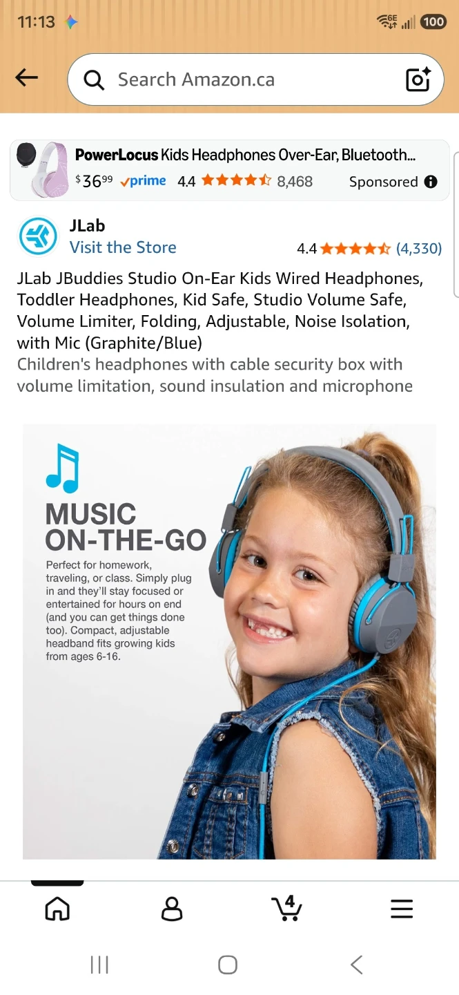 JLab JBuds Studio Kids Headphones