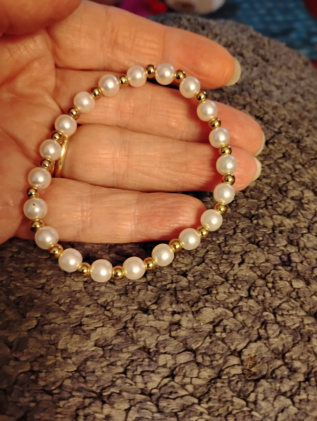 Gold Plated and Pearl Bracelet - photo 3