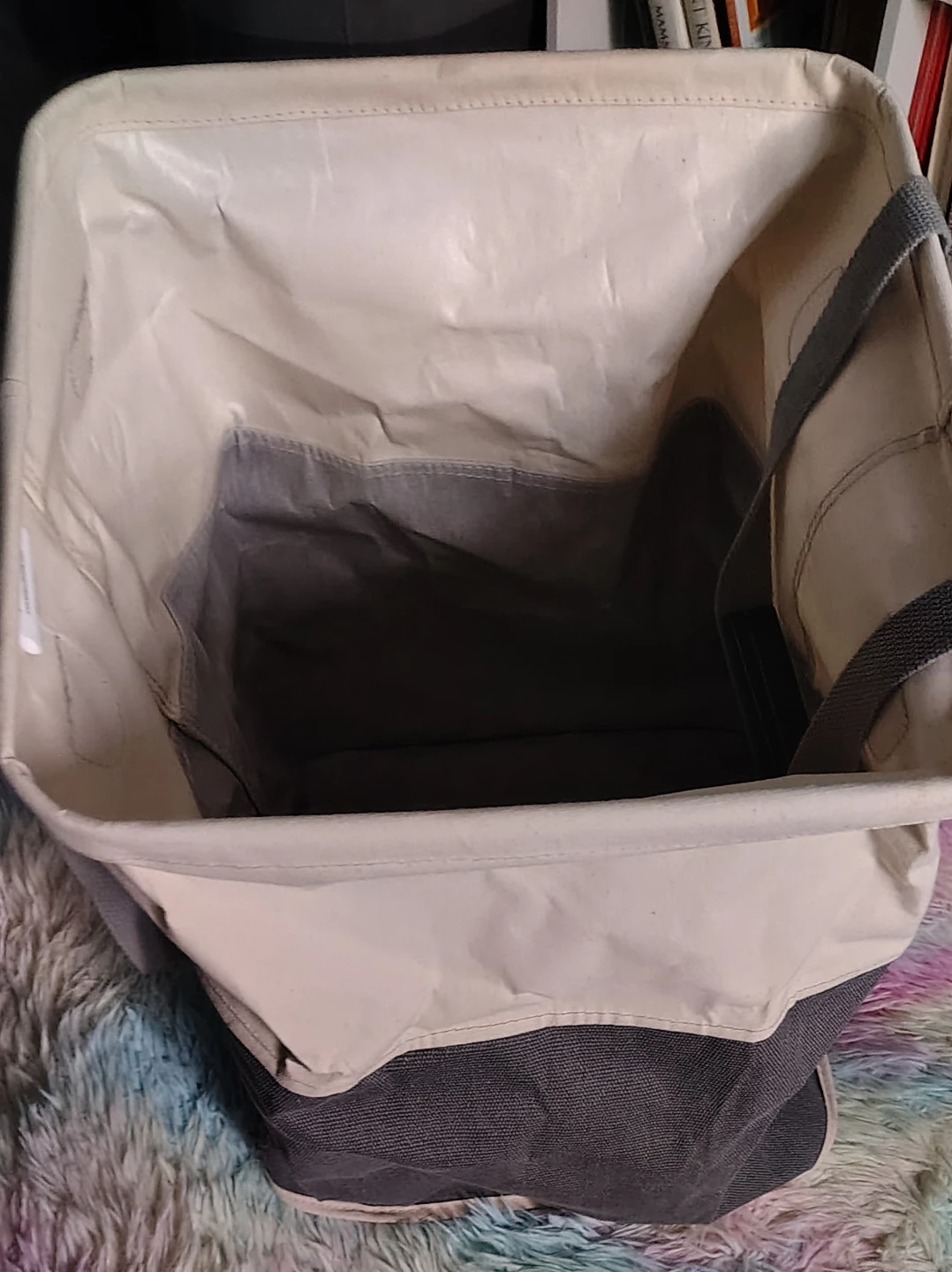 White and Grey Laundry bin