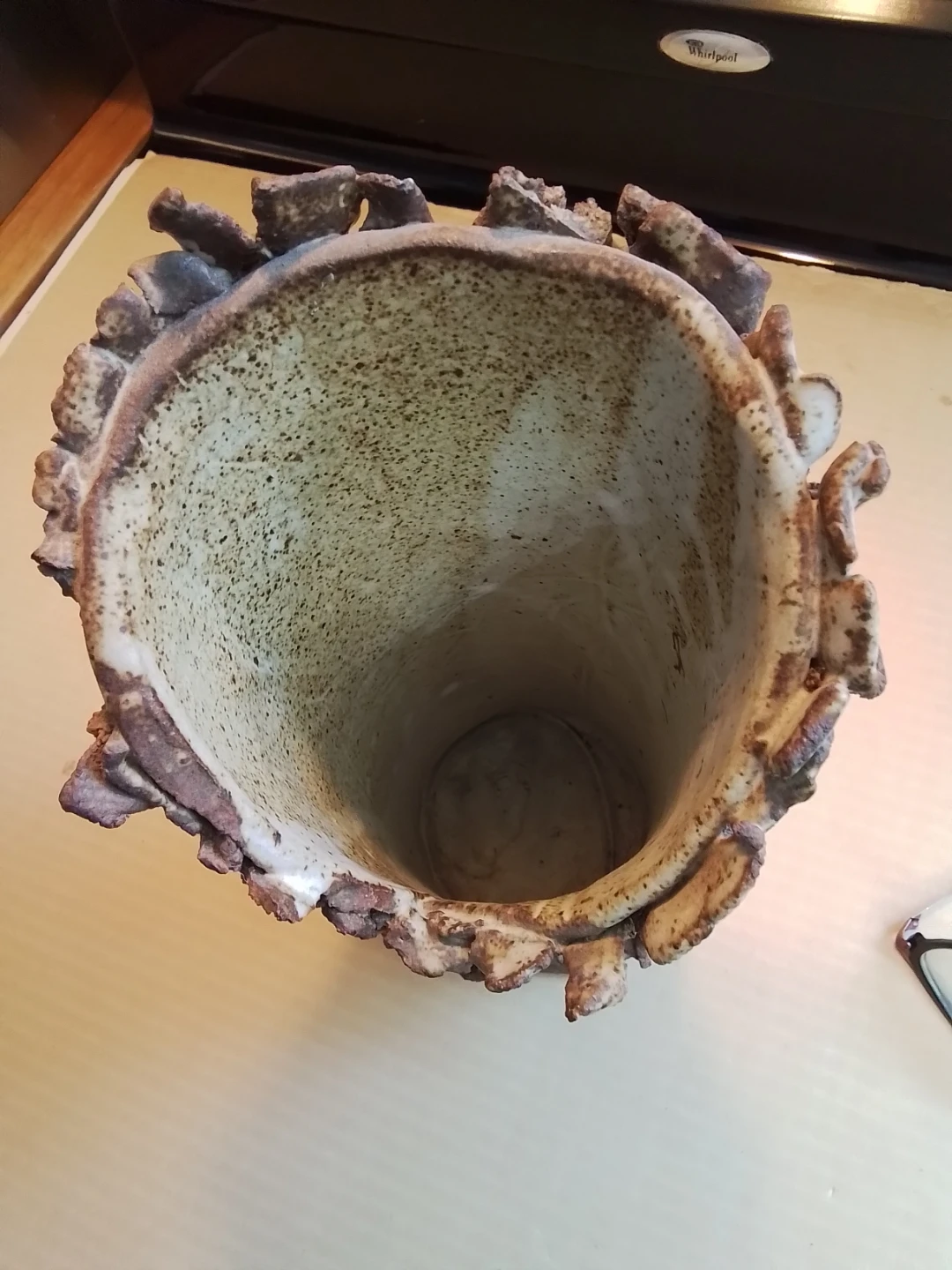 Vintage 1970s Brutalist Studio Art Pottery Vase – 12"x5" - photo 2