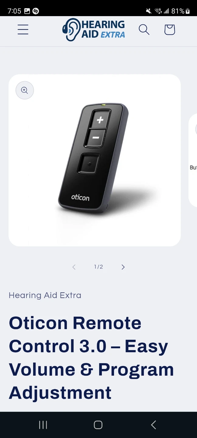 Oticon Remote Control 3.0