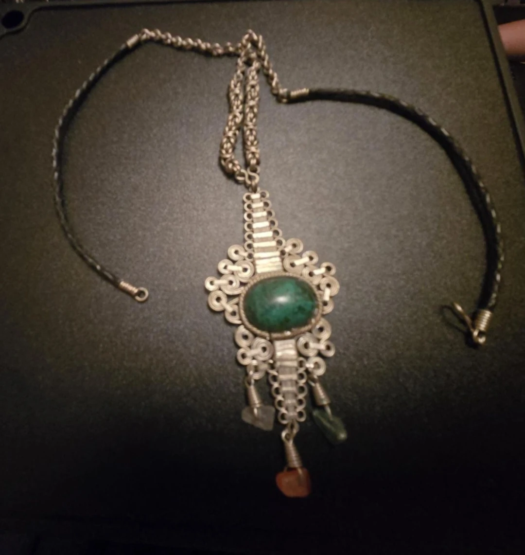 Bohemian Style Silver Tone Pendant Necklace - photo 2