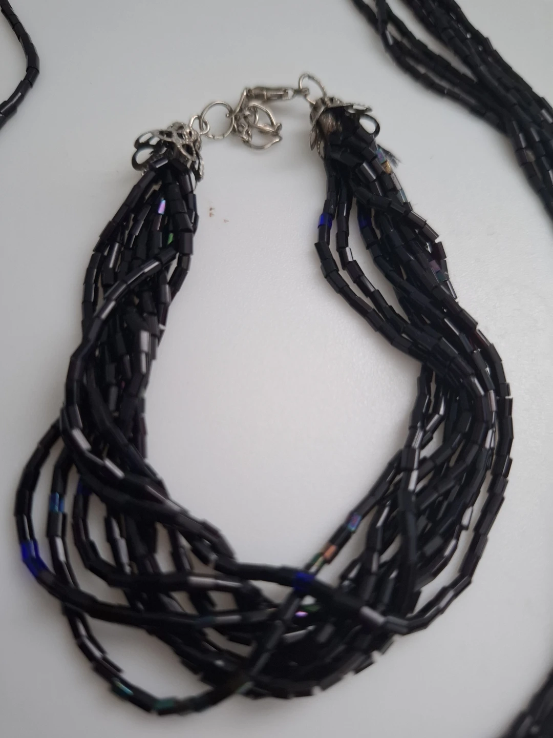 Black Beaded Necklace and Bracelet Set - photo 3