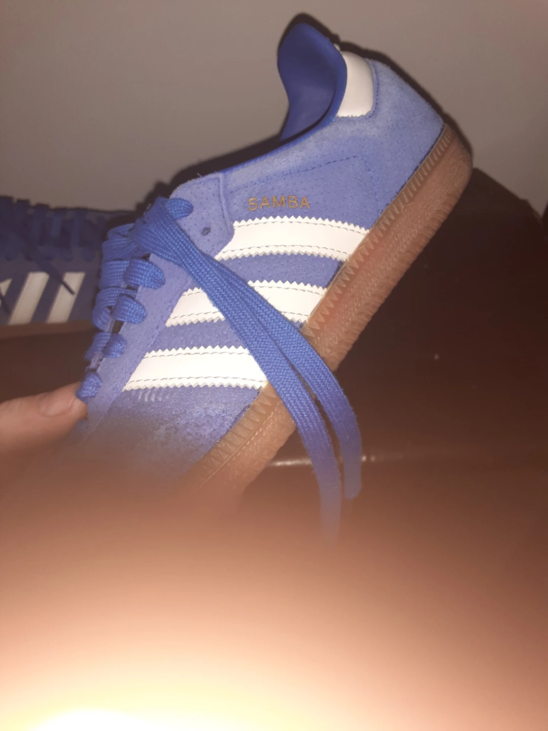 Adidas Samba blue suede sneakers - photo 3