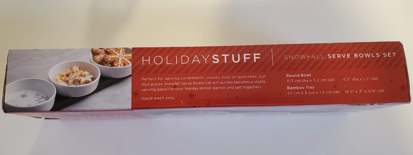 Holiday Stuff Snowfall Serve Bowls Set - photo 4
