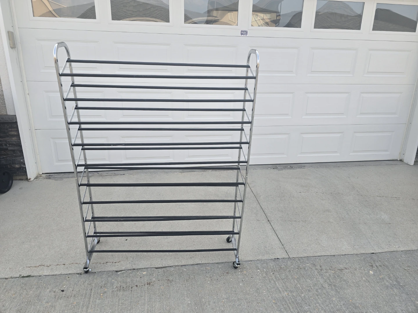 10-Tier Shoe Rack with Wheels