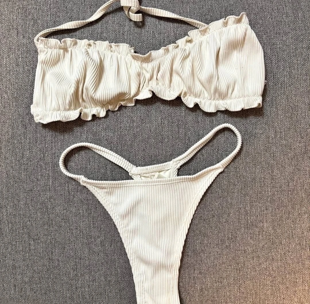 437 Bikini Set - cream/off white-Small