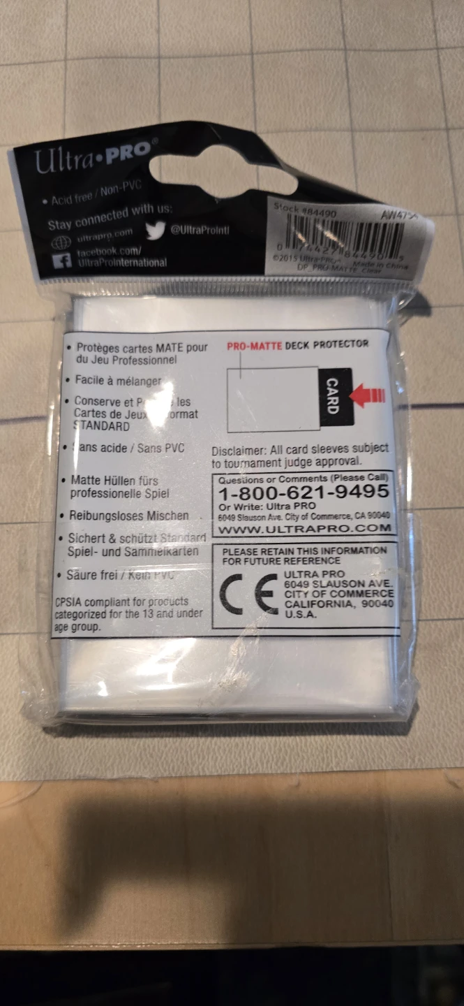 Ultra PRO Matte Deck Protector Sleeves (Standard Size) - photo 3